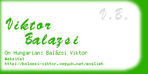 viktor balazsi business card